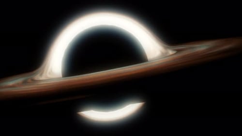 Cosmic Black Hole Accretion Disk Spinning Loop Animation