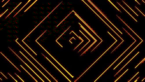 Popular neon seamless patterns. 2D straight lines with neon moving outline. 4K video.