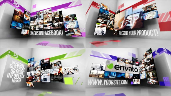 Dynamic Corporate Grid Video Presentation, Video Displays ft. corporate ...