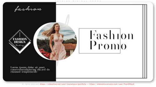 Promoción minimalista de moda