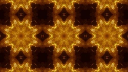 Shining Three Gold Kaleidoscope Loop 4K