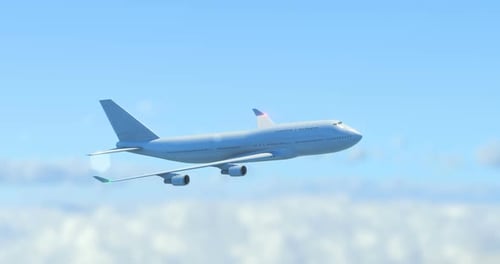Passagierflugzeug fliegt im Himmel