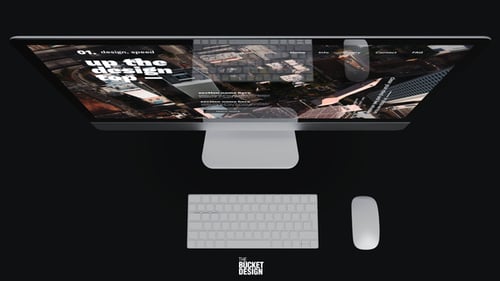 Sleek Desktop Monitor Presentation for Digital Content Display