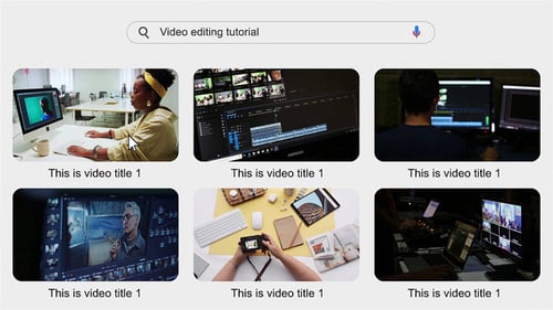 Vidéo de recherche sur le Web