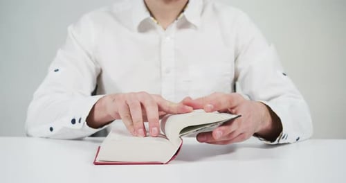 Person reading a book