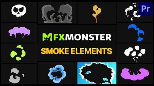 Animated Cartoon Smoke Effects Pack with Transitions