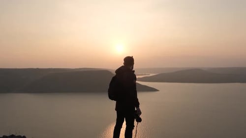 Landscape Photographer on Mountain