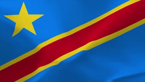 Democratic Republic of Congo Flag Waving Loop