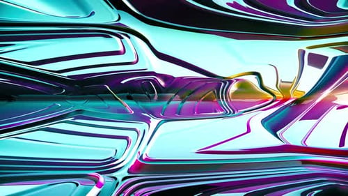 Abstrakte bunte 3D glänzende innere Glasbeschaffenheit Hintergrund Schleife