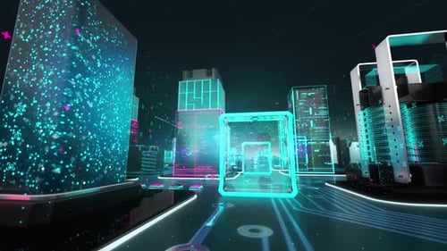 NFT Explained with Digital Technology Hitech Concept