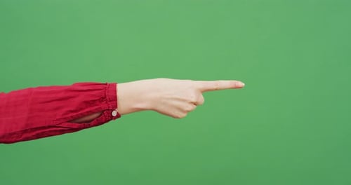 Mit dem Zeigefinger zeigen
