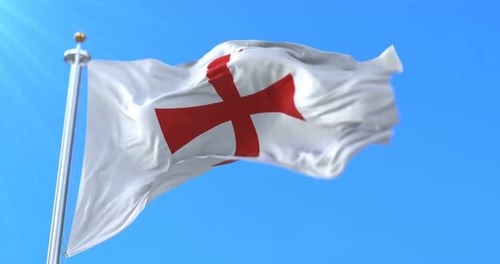 Knights Templar Flag Waving