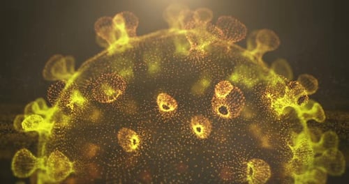 Glowing Particle Microorganism Cell Science Background Animation