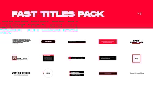 Fast Dynamic Text Animations and Lower Thirds Pack