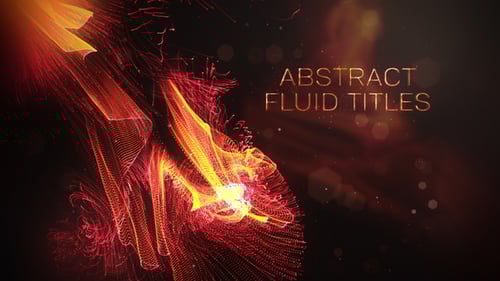 Glowing Abstract Particle Fluid Titles Opener