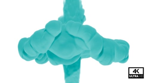 Fluid Teal Ink Smoke Burst Element Reveal Transition