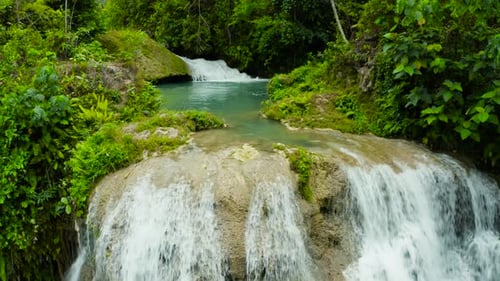 Beautiful Tropical Waterfall Philippines, Cebu