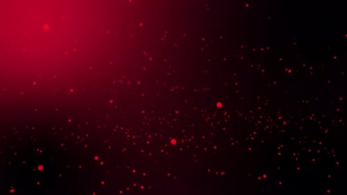 Flying Particles Red Background Animation