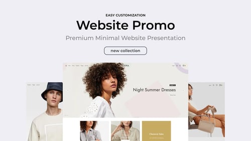 Clean Minimal Website Promo for Premiere Pro