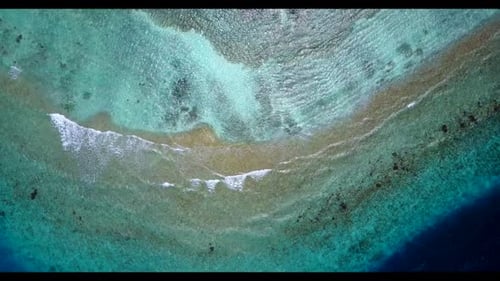 Aerial seascape of perfect coastline beach vacation by transparent water with white sand background