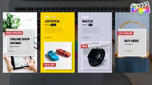 Online Shop Vertical Promo Slideshow | FCPX