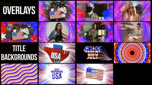 USA Title Backgrounds & Overlays