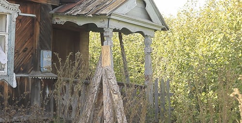 Abandoned Village House Porch