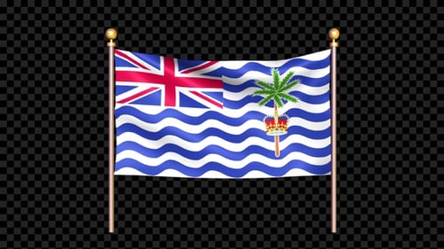 British Indian Ocean Territory Flag Waving Animation