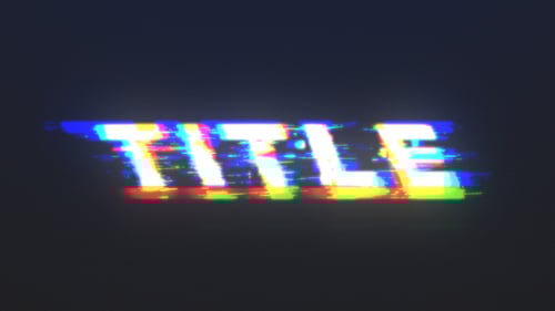 Dynamic Glitch RGB Split Title Reveal
