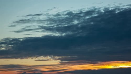 Time Lapse of Cloudy Sunset Sky