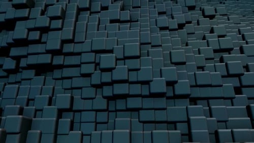 Geometric Wavy Cubes Looping Background Animation