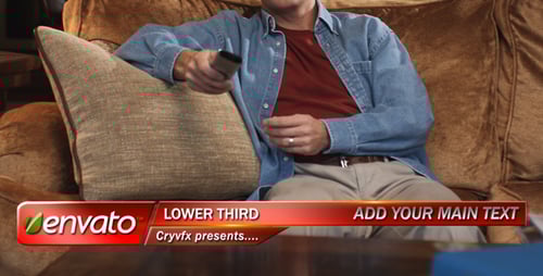 Sleek Red Glossy Lower Third Title Animation