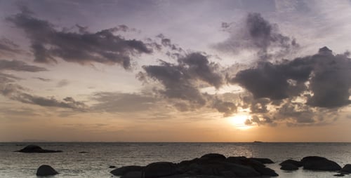 Colorful Sunset Over the Sea