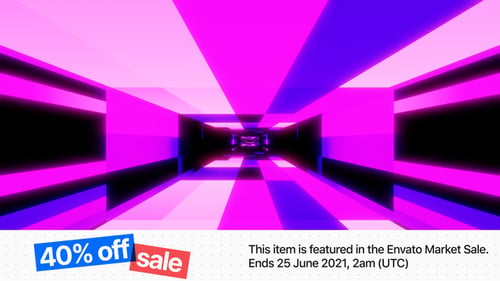 Retro-Neon-Farbtunnel