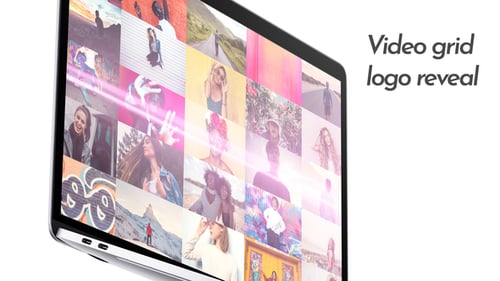 Video Grid Logo Reveal