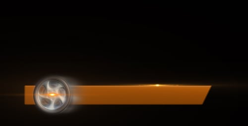 Animated Lower Third With Spinning Wheel Icon And Customizable Bar