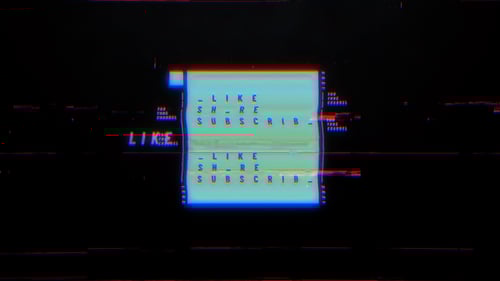 Glitch Social Media Intro with Dynamic Text and Digital Noise Effects