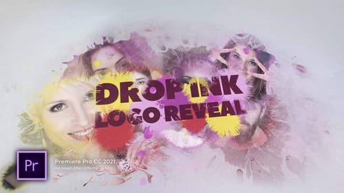 Dynamic Ink Drop Splash Logo Reveal