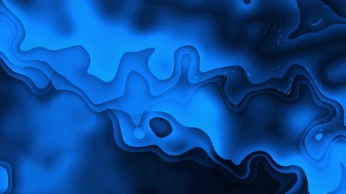 Dynamic Abstract Blue Fluid Waves Motion Background