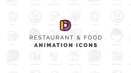 Restaurant & Food - Animation Icons