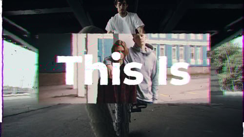 Fast Glitch Promo Opener with Dynamic Text Animation