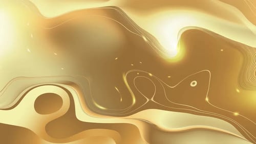 Luxurious Golden Abstract Waves Flowing Motion Background