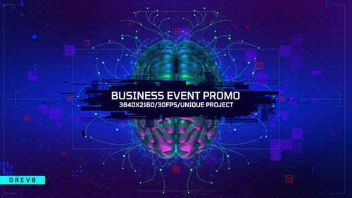 Business Event Promo/ Brain Power Intro/ Corporate IT Technology/ Sci fi/ Conference/ Modern HUD/ TV