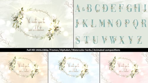 Elegant Floral Animated Wedding Invitation Slideshow