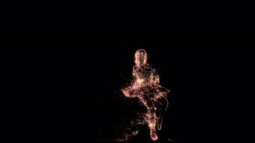 Particle Dancer Dissolving Animation