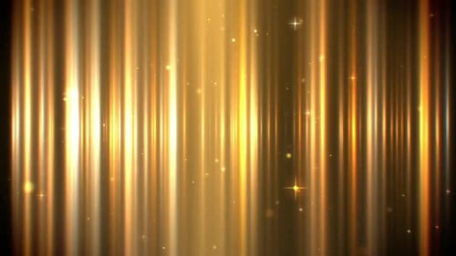Golden Light Rays Background with Glowing Sparkles