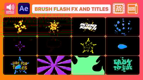 Brush Flash FX Pack And Titles | After Effects