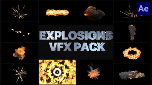 Dynamic Explosions VFX Pack: Fire and Smoke Elements for Action