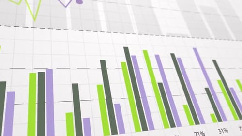 A presentation set of graphics charts with symbols on a white background.