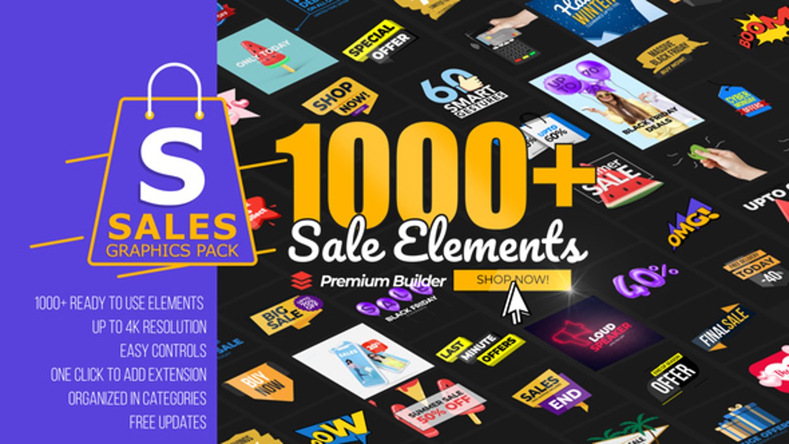 Sales Graphics Pack, Elements ft. graphics & motion animation - Envato